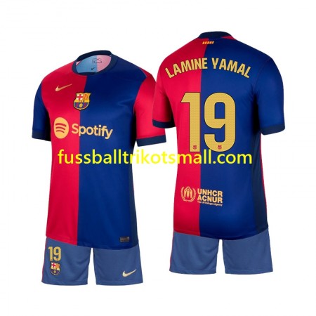 Fußballtrikots FC Barcelona Lamine Yamal 19 Kinder 2024-2025 Kurzarm Heimtrikotsatz kaufen